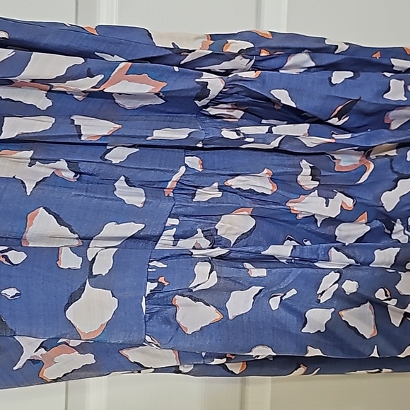 Nine West Blue Tiered Peasant Maxi Dress - Picture 4 of 6